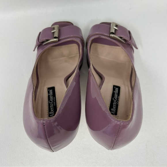 Alberto Guardiani Purple Patent Leather with buckle, Open toe Heels Size EU 36.5 - Picture 8 of 16